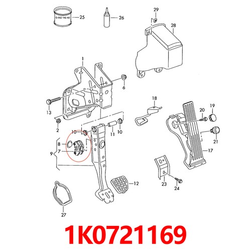 For VW Bora Jetta Passat Audi Brake Pedal Booster Clip Mount Bracket 1K0721169 - Picture 12 of 12
