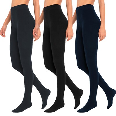 Warme Damen Thermostrumpfhose mit Innenfleece Thermo Strumpfhosen S M L XL 2XL