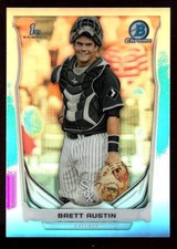 BRETT AUSTIN MINT CHICAGO WHITE SOX ROOKIE REFRACTOR RC SP 2014 BOWMAN CHROME
