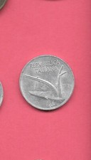 ITALY ITALIAN KM93 1955 XF-SUPER FINE-NICE OLD CIRC-USED 10 LIRE VINTAGE COIN