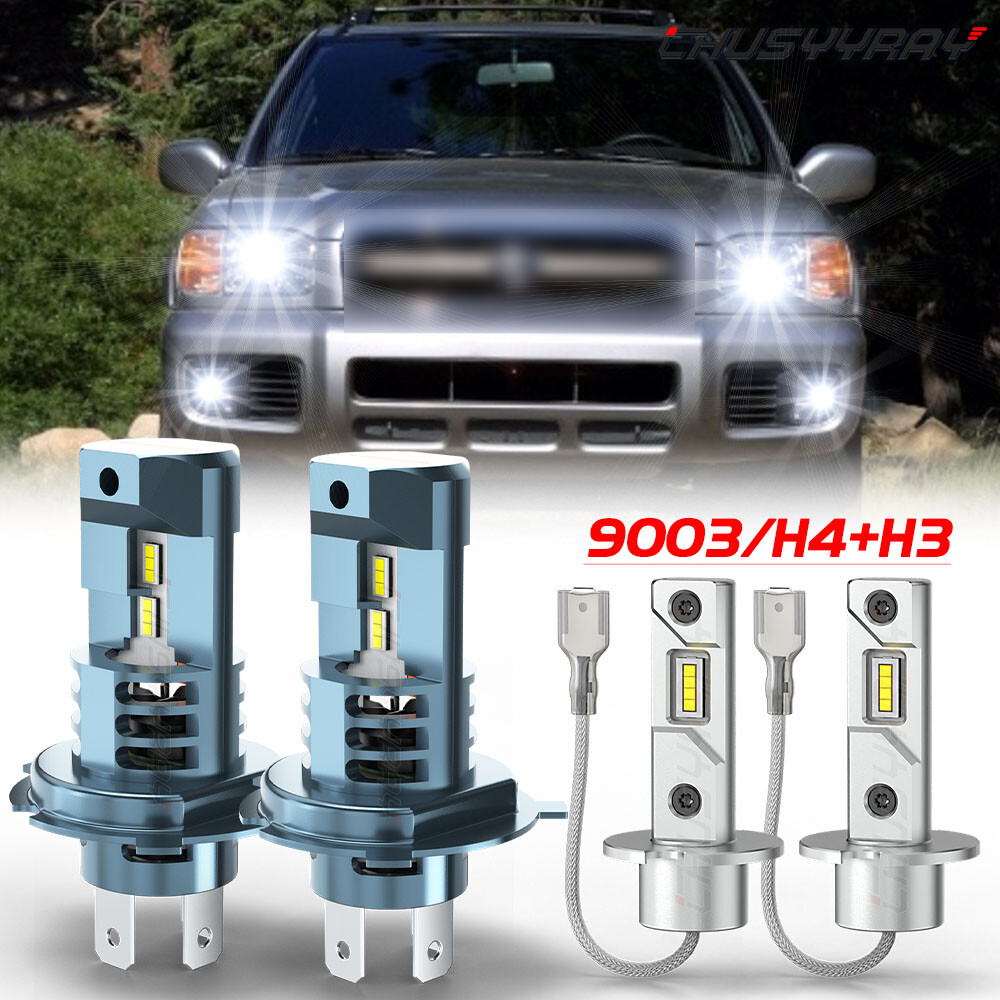圓光88 4X For Nissan Pathfinder 2001 2002 2003 2004 LED Headlight 9003+H3