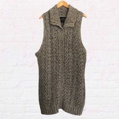 Lane Bryant Cable Knit Vest Knee Length 