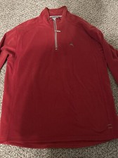 Tommy Bahama Quarter Zip Sweater Mens L Light Red Pullover Soft Great Condition