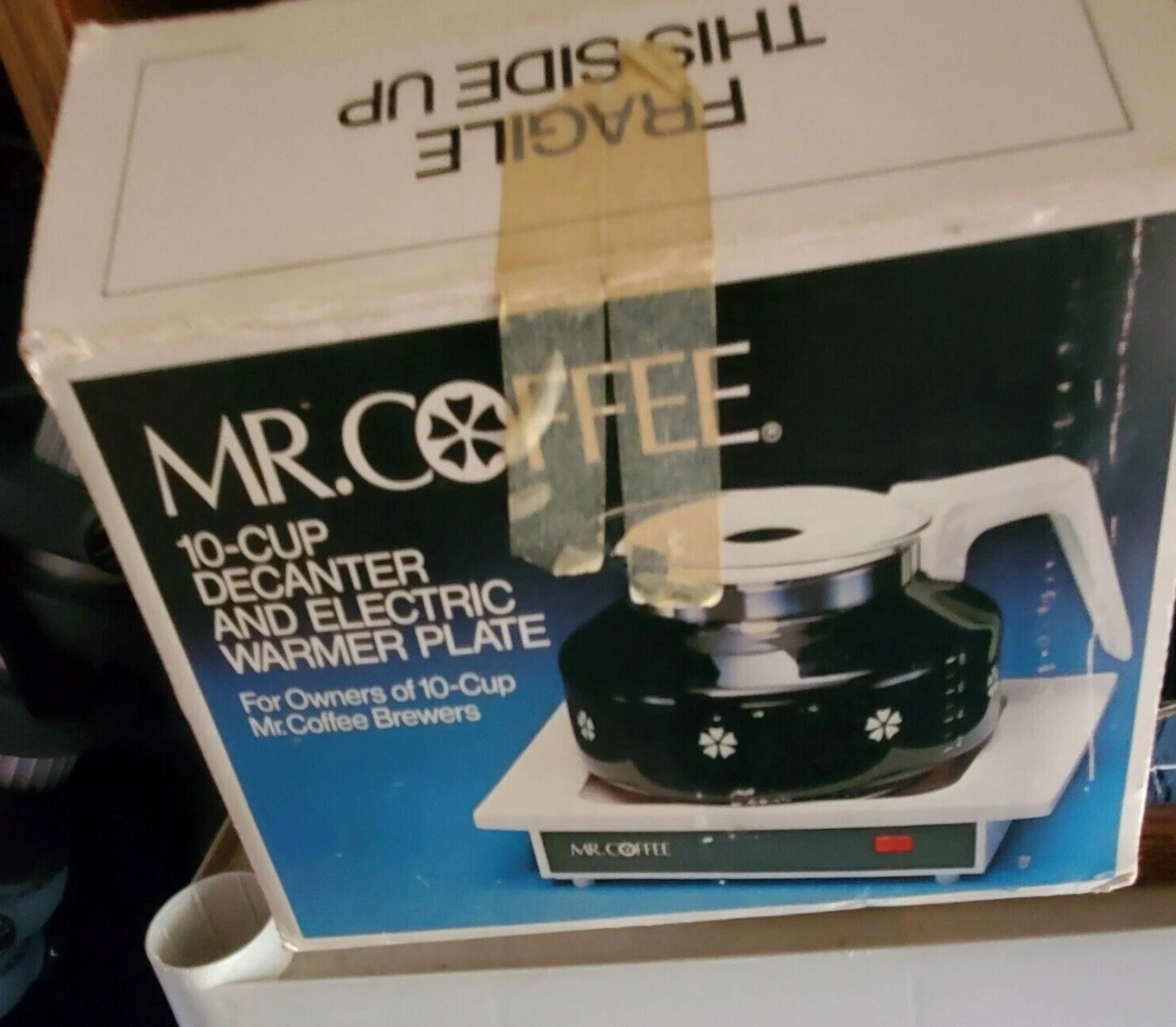 Mr. Coffee 10 Cup Server Set Decanter and Electric Warmer Plate WD-10
