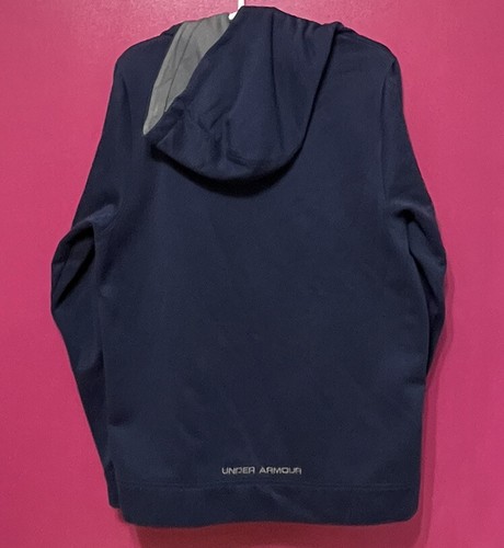 Under Armour Storm Hoodie Sweatshirt Mens Large Blue Big Logo Loose Fit Hooded - Picture 4 of 7