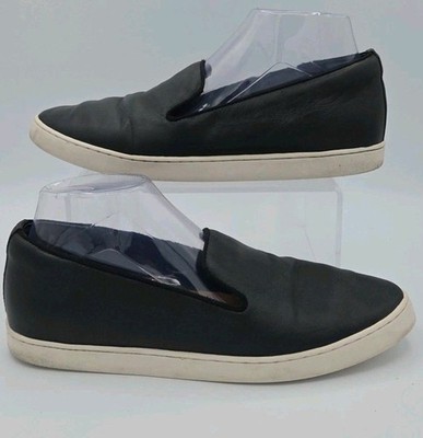 Birdies The Swift Black Leather Slip On Sneaker Comfort Womens Size 10.5 EUC