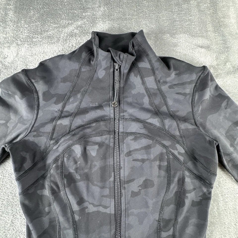 Chaqueta Lululemon Define Mujer 4 Negra Gris Multi Camuflaje Atlética Correr Gimnasio Yoga Foto 2 de 4