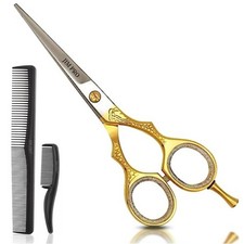 Hair Cutting Scissors Shears 6.5 Inch Professional Stainless Steel Golden