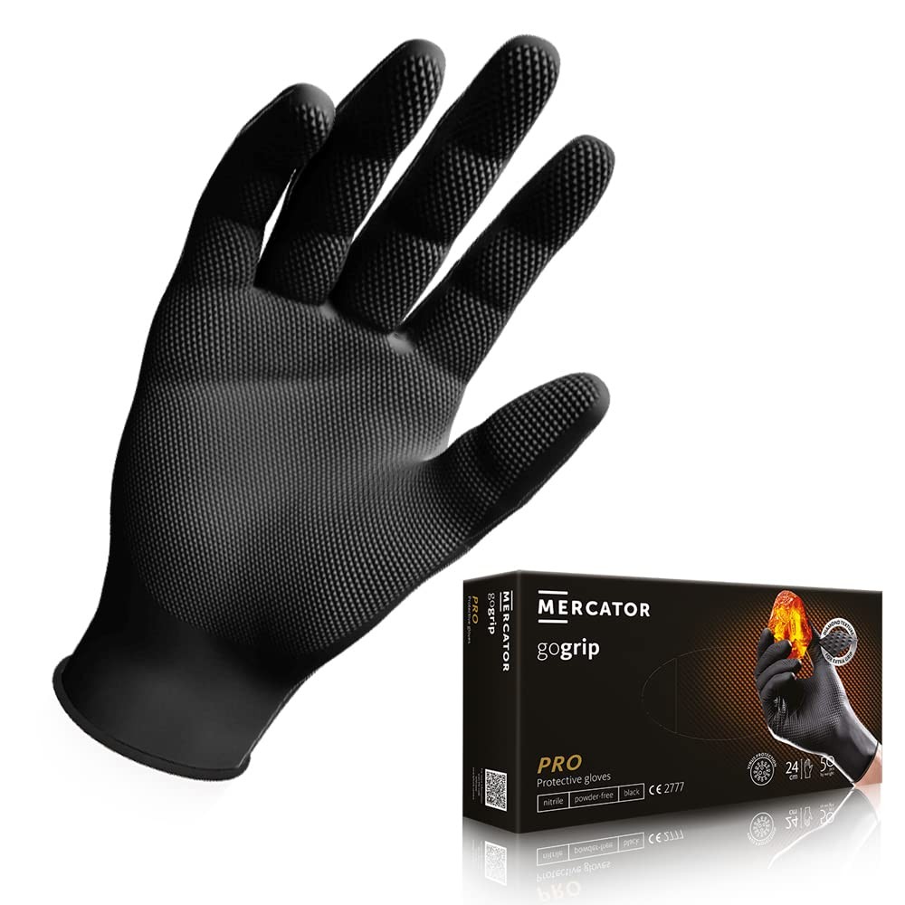 Gants nitrile GoGRIP+ pour bricolage et mécanique auto sans se salir