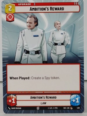 Ambition's Reward - hyperspace  STAR WARS UNLIMITED  Secrets of Power  #439