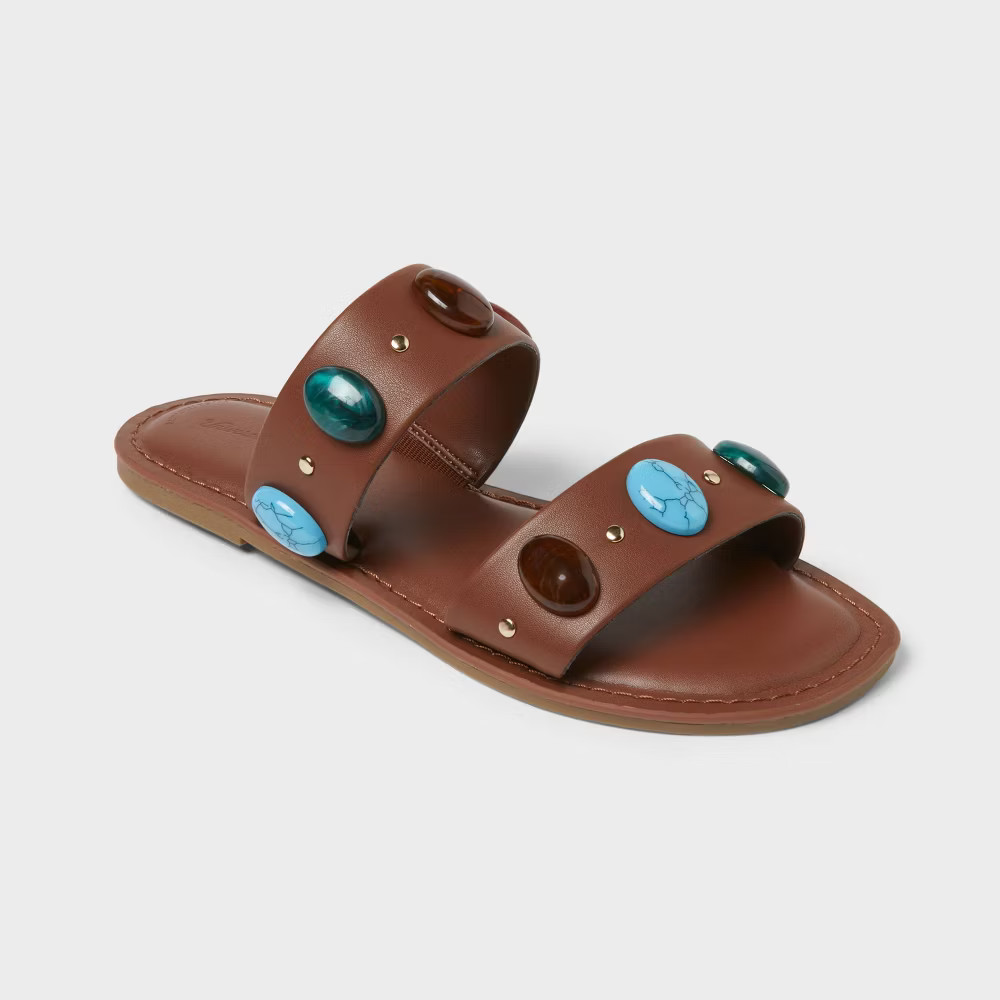 Women s Sarai Sandals with Memory Foam Insole - Universal Thread Brown 65 3090₽