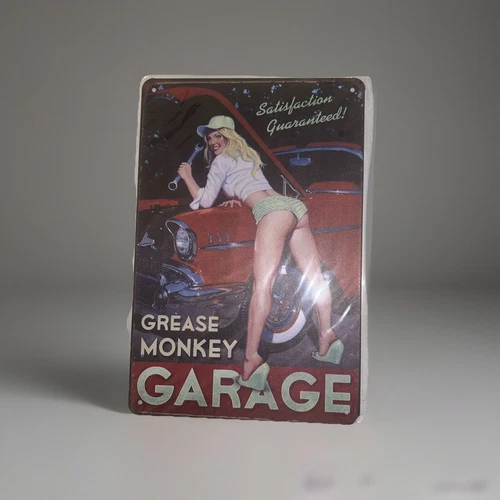 Vintage Look Reproduction Design Sexy Hot Garage Girl Aluminum Sign 8 x 12
