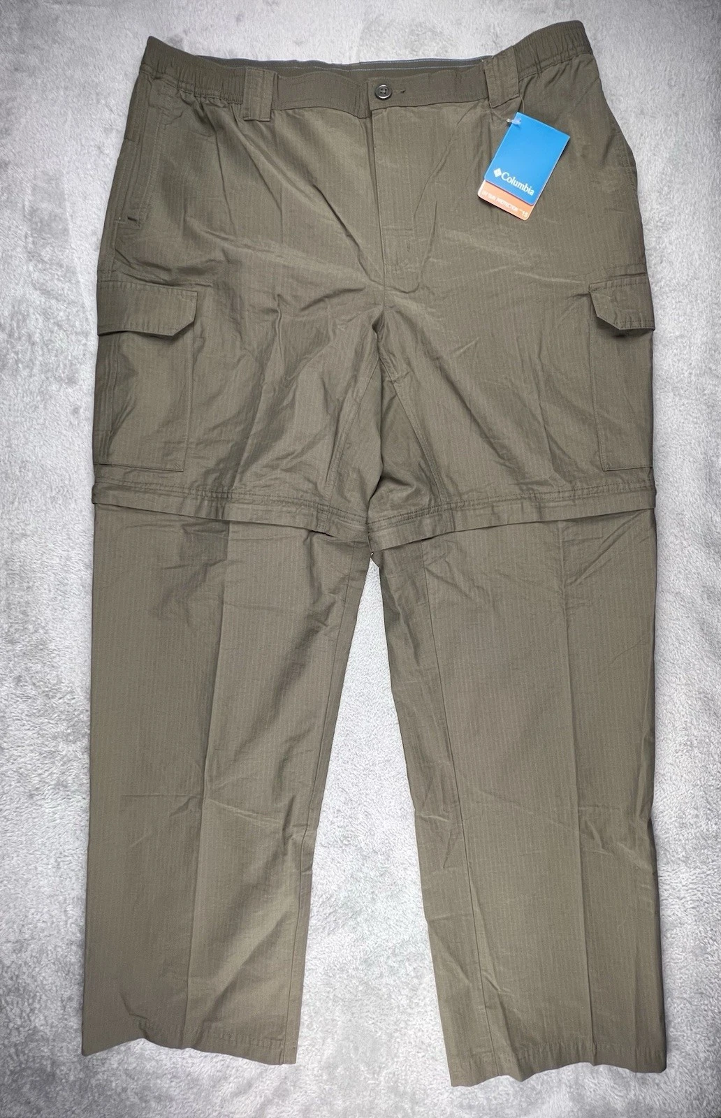 Columbia Crested Butte Convertible Pants Mens XL 34” Inseam Omni-Wick UPF 15