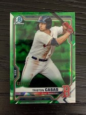 2021 Bowman Chrome Sapphire Green #BCP168 Red Sox Triston Casas /125