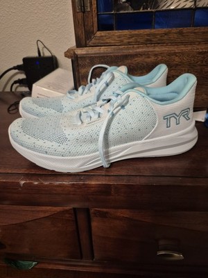 TYR Women's Techknit RNR-1 Trainer, BLUE/WHITE, Women 11.5/Mens 10