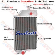 Ar90947 Aluminum 4 Row Cooling Radiator For John Deere Model 2440 2640 Ar90945