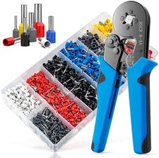 Ferrule Crimping Tool Kit with 1250PCS Wire Ferrules and Ratchet Tool Set