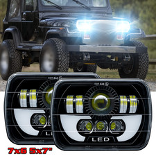 7x6 5X7 110W led DRL Hi&Lo Beam Headlight For Jeep Wrangler YJ GMC Chevy Express