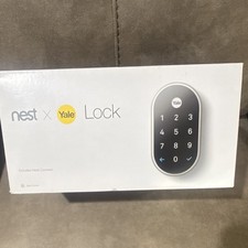 Nest x Yale Lock Keypad Smart Door Lock Satin Nickel App Compatible Wi-Fi