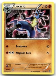 Lucario 47/124 Fates Collide Rare Pokemon Card