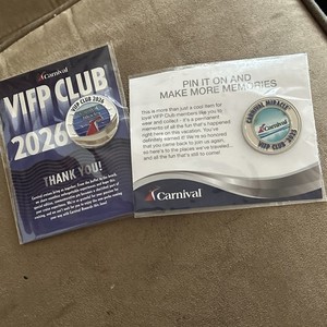 Carnival VIFP CLUB Cruise Pin  Miracle 2026 & 2025