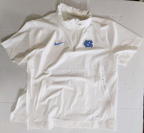 UNC Nike Herren Windbreaker Jacke Gr. XL 1/4 Zip weiß blau kurzarm Kapuze - Bild 2 von 6