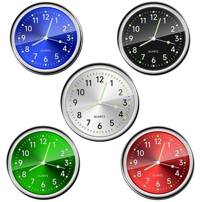 Car Dashboard Clock Mini Tiny Analog Clock Watch for Vehicle Stick On Clock USA