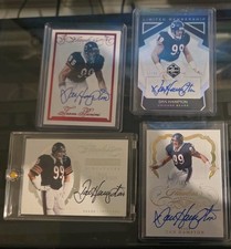 Panini Autographed Dan Hampton Chicago Bears Flawless Limited NFL Cards Lot
