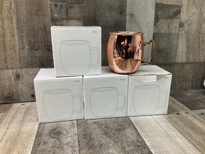 Set of 4 Glenmorangie Whiskey Copper Plated Mule Cups Mugs 18oz