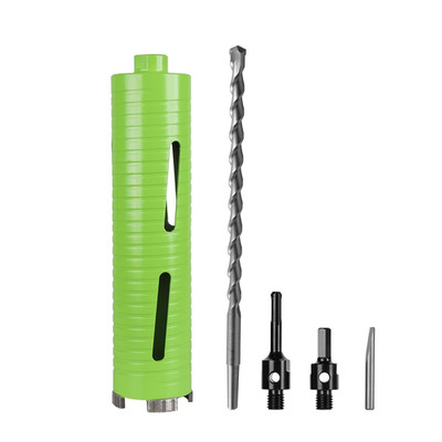2 1/2 Inch Dry Core Drill Bit with Pilot Bit & 2 Pcs Adapters (SDS plus Adapter/