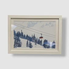 Gray Malin White "The Aerial Tram, Jackson Hole" Mini Print Framed Wall Art