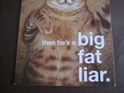 UNUSED vintage greeting card American Greetings BIRTHDAY Cat A Big Fat Liar — photo 4