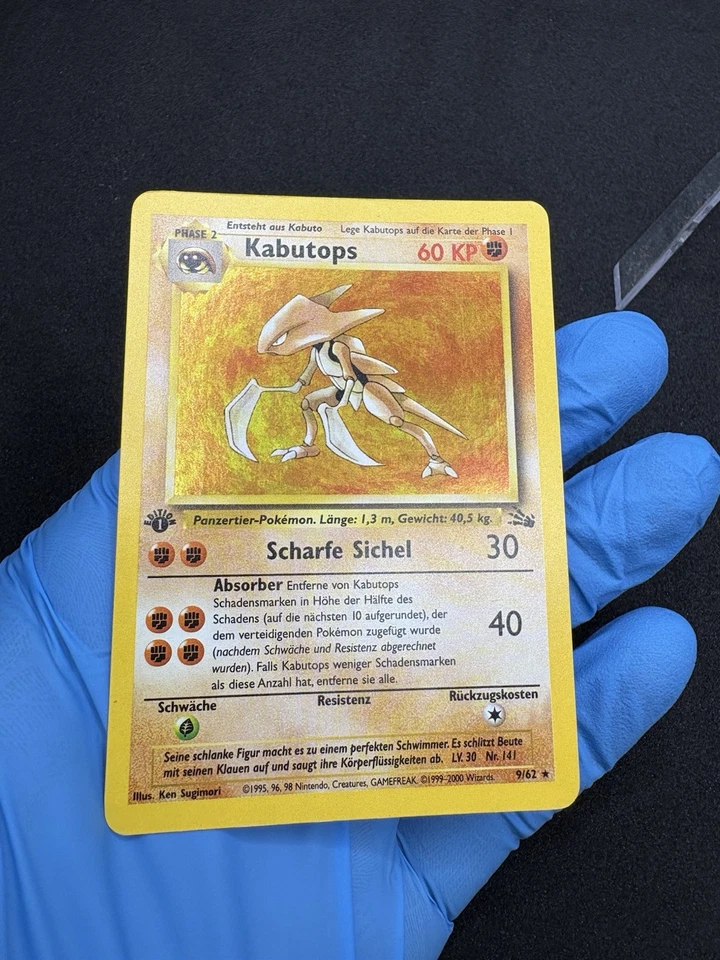 Pokémon Karte Kabutops | 9/62 | Deutsch | 1.Edition | Fossil Set | NM - Bild 3 von 4