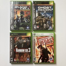 Tom Clancy Xbox Game Lot Splinter Cell Rainbow Six Ghost Recon Lot 4 Games