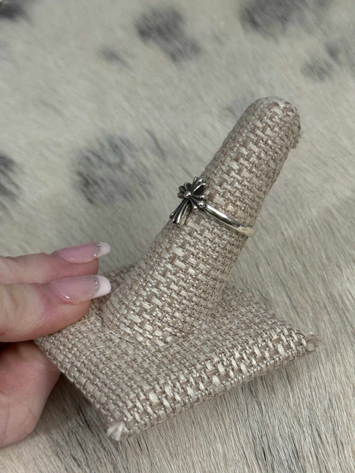 Chrome Hearts Sterling Silver 2011 Cross Logo Stacker Ring 925 CH Size 7 thumbnail 6