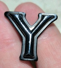 Chrysler Mopar Y Emblem Nos Part 4017 290 Chrome Letter Y With Black Border Chrysler Mopar Y Emblem Nos Part 4017 290 Chrome Letter Y With Black Border