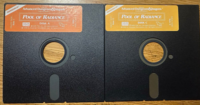 Advanced Dungeons & Dragons Pool of Radiance Diskette 5,25'' C64 Disk A+C (1988)