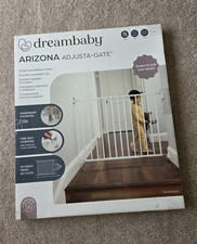 Dreambaby Arizona verstellbare Hardware montierte Treppengitter weiß 68-112 cm