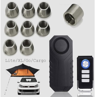 8x Sicherheitsmuttern & Alarmset für TentBox alle Modelle XL Cargo Lite Go Dachzelt