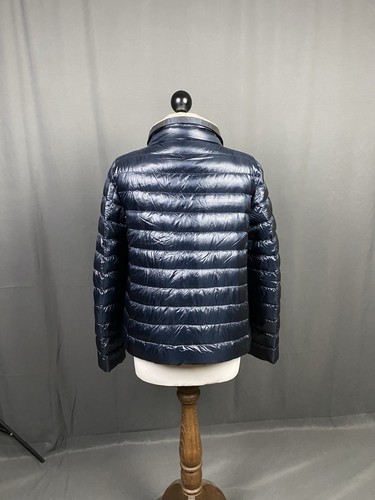 MINT! Herno Blue Beige Down Insulated Reversible Puffer Quilted Jacket Size 42 - Picture 16 of 21