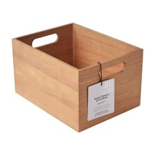 Wood Storage Basket Eco-Friendly Decorative Organizer W/ Handles Home Decor New