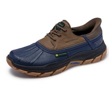 Skechers Men's John Deere Respected Tanzier Rain Shoe, Navy/Tan, 10