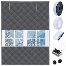 Visible Thermal Window Insulation Kit for Winter, Winterizing 63"x39", Gray