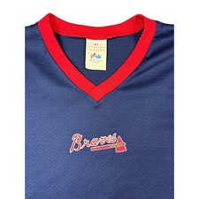 Vintage Majestic Atlanta Braves Jersey Mens Large Blue Made in USA Genuine Merch