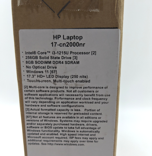 HP Laptop 17-cn2000nr 17.3" i3-1215U 8GB DDR4 256GB SSD Windows 11 - Picture 8 of 9