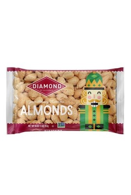 Pack Of 4 - Diamond of California In-Shell Peerless Almonds, 16.0 oz Bag BB09/26