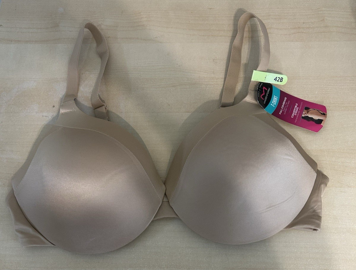 Maidenform  Underwire Bra, Full Coverage Convertible T-Shirt Bra 09436 42B