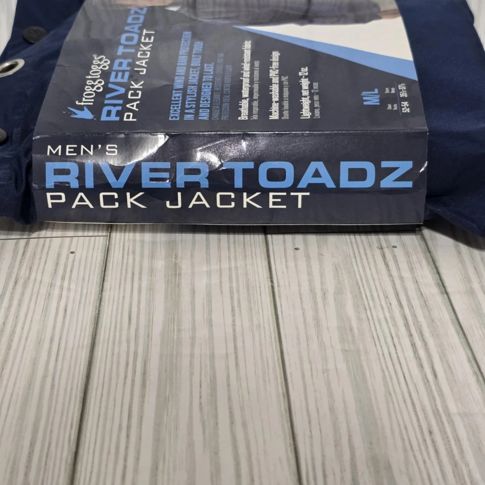 Frogg Toggs Para Hombre River Toadz Pack Chaqueta Con Capucha Lluvia 2 Tonos Ligera M/L Foto 2 de 4