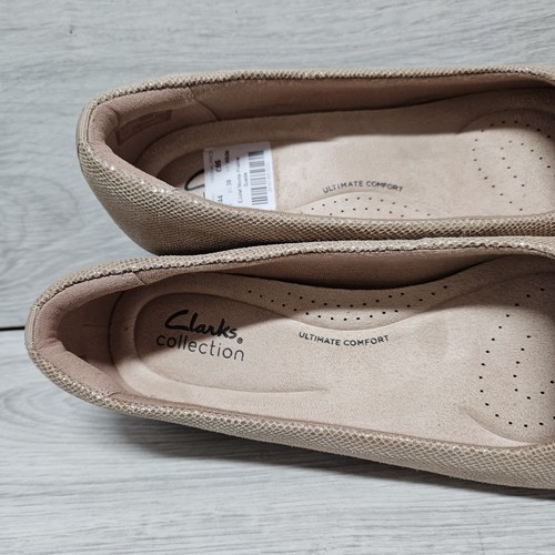 Clarks NEW Womens Juliet Monte Praline Suede Pumps UK Size 5 EU 38 Wide Fit - Picture 9 of 11