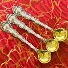 Strasbourg by Gorham Individual Salt Spoon, Sterling Silver & Gilt 2.75"